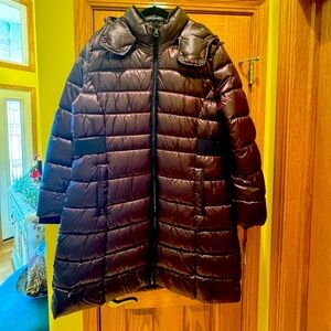 Calvin Klein XXL Burgundy Knee Length Puffer